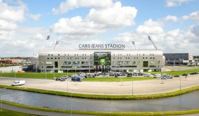 (L-R) Cars Jeans stadion of ADO Den Haag